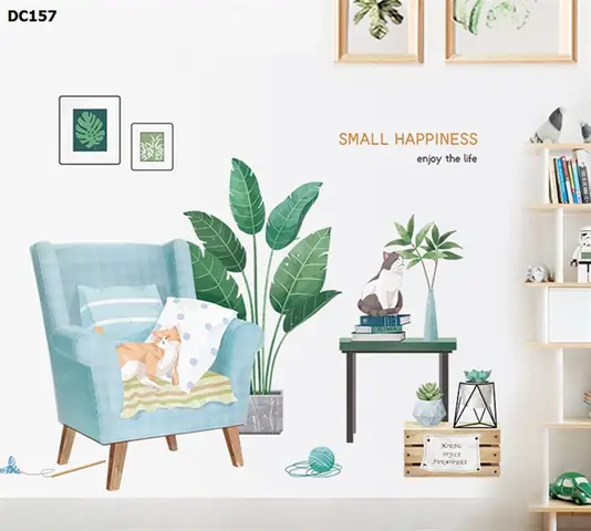 Trang trí tường bằng decal dán tường phòng ngủ