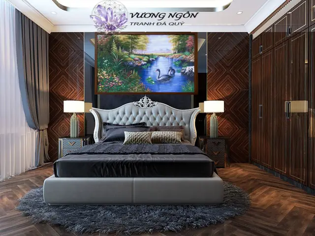 Tranh Đá Quý Treo Phòng Ngủ: Cẩm Nang Chọn Lựa Đúng Chuẩn