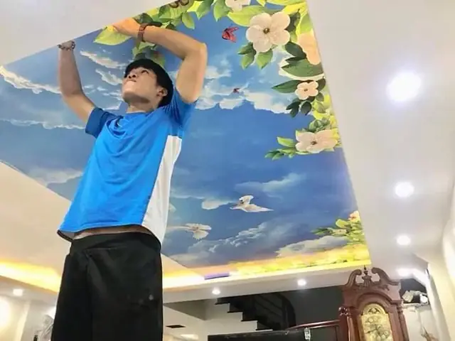 tranh dán trần phòng ngủ tranh dán trần phòng ngủ