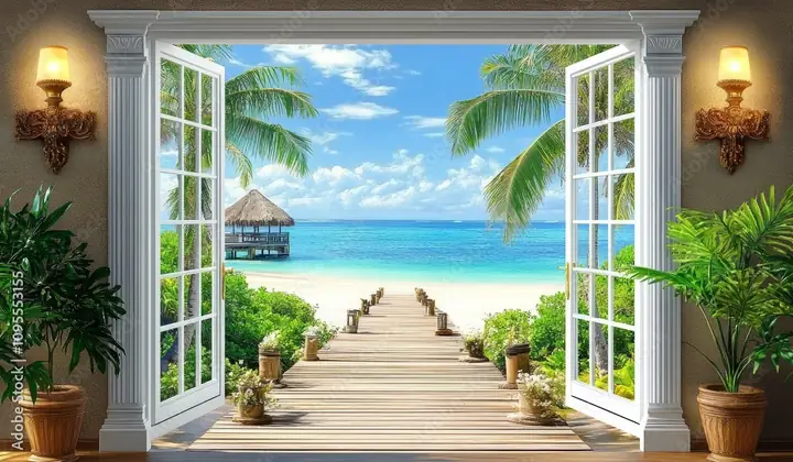 Tranh Dán Tường Cửa Sổ 3D Phong Cảnh Phòng Ngủ: Hướng Dẫn Chọn Lựa