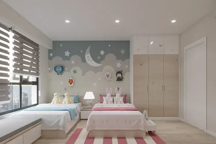 tranh dán tường phòng ngủ cho bé