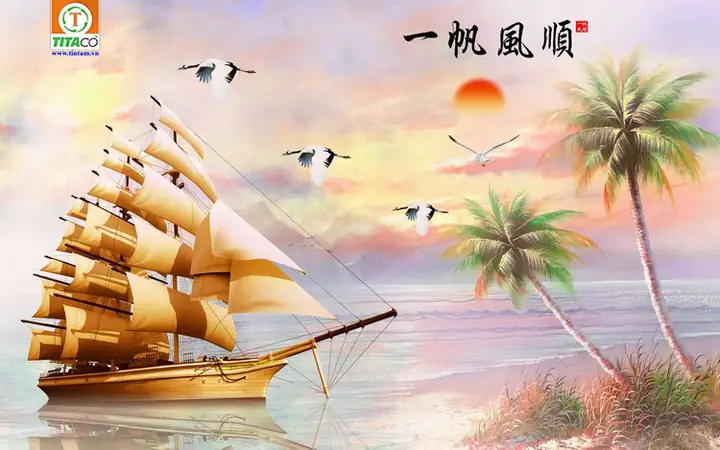 Mẫu Tranh vải dán tường 3d Phong thủy Mẫu Tranh vải dán tường 3d Phong thủy