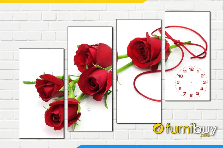 Phần 1: Các mẫu tranh bông hoa hồng hiện đại đẹp lãng mạn ngọt ngào!
