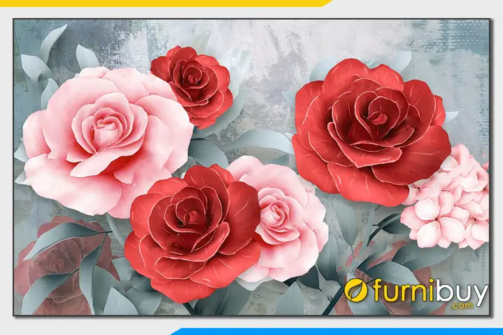 Phần 5: Các mẫu tranh hoa hồng treo tường phòng ngủ gợi ý thêm cho quý vị làm theo yêu cầu: