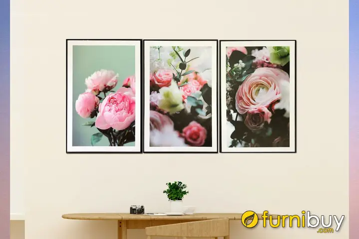 tranh hoa hồng treo phòng ngủ