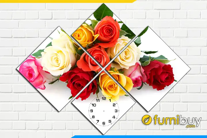 Phần 1: Các mẫu tranh bông hoa hồng hiện đại đẹp lãng mạn ngọt ngào!