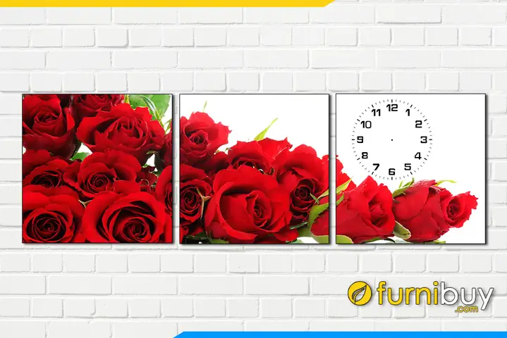 Phần 1: Các mẫu tranh bông hoa hồng hiện đại đẹp lãng mạn ngọt ngào!