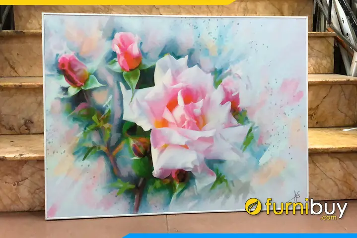 Phần 4: Các mẫu tranh hoa hồng giả sơn dầu nghệ thuật, quý vị có thể đặt vẽ sơn dầu: