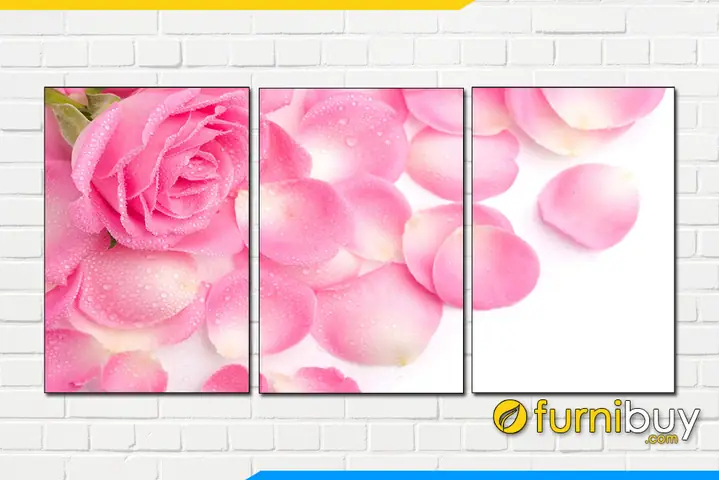 Phần 1: Các mẫu tranh bông hoa hồng hiện đại đẹp lãng mạn ngọt ngào!