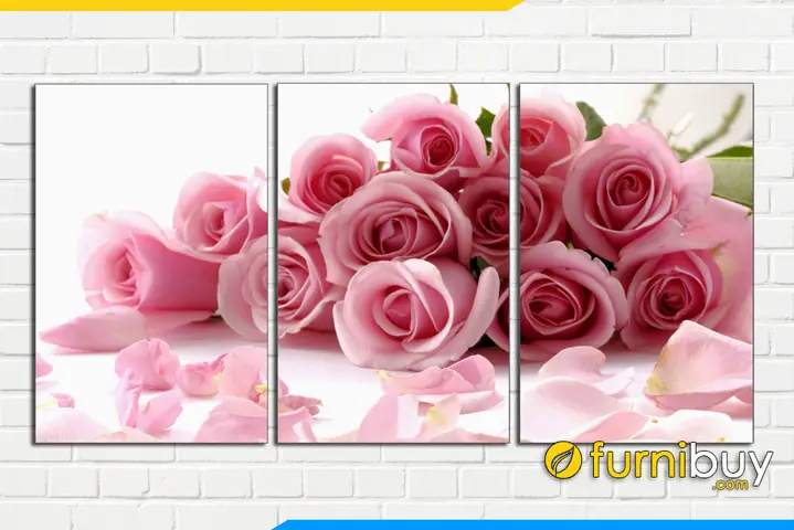 Phần 1: Các mẫu tranh bông hoa hồng hiện đại đẹp lãng mạn ngọt ngào!