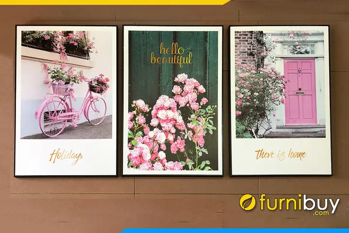 Phần 2: Các mẫu tranh canvas Bắc Âu hoa hồng tươi trẻ hạnh phúc!
