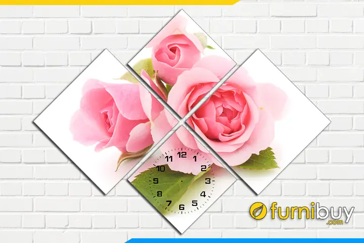 Phần 1: Các mẫu tranh bông hoa hồng hiện đại đẹp lãng mạn ngọt ngào!