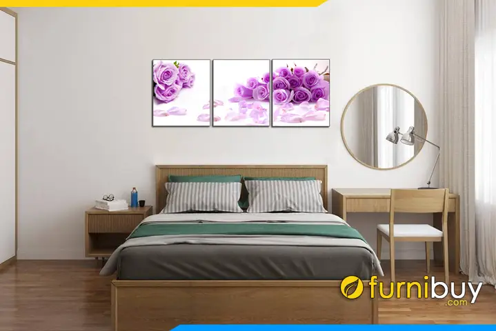 Phần 1: Các mẫu tranh bông hoa hồng hiện đại đẹp lãng mạn ngọt ngào!
