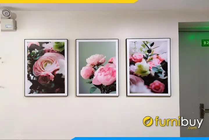 Phần 2: Các mẫu tranh canvas Bắc Âu hoa hồng tươi trẻ hạnh phúc!