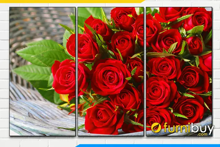 Phần 1: Các mẫu tranh bông hoa hồng hiện đại đẹp lãng mạn ngọt ngào!