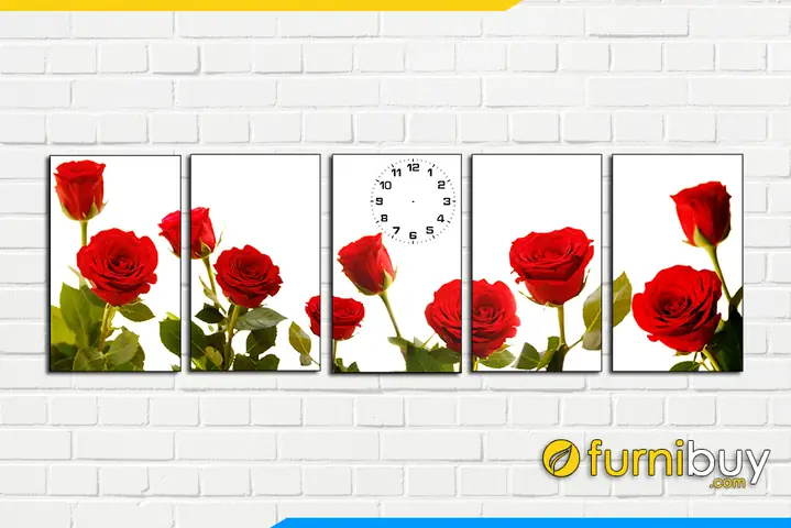 Phần 1: Các mẫu tranh bông hoa hồng hiện đại đẹp lãng mạn ngọt ngào!