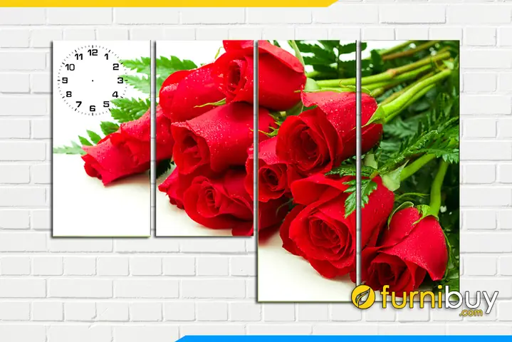 Phần 1: Các mẫu tranh bông hoa hồng hiện đại đẹp lãng mạn ngọt ngào!