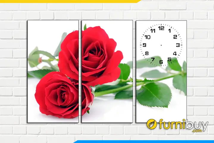 Phần 1: Các mẫu tranh bông hoa hồng hiện đại đẹp lãng mạn ngọt ngào!