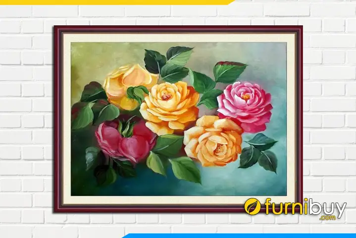 Phần 4: Các mẫu tranh hoa hồng giả sơn dầu nghệ thuật, quý vị có thể đặt vẽ sơn dầu: