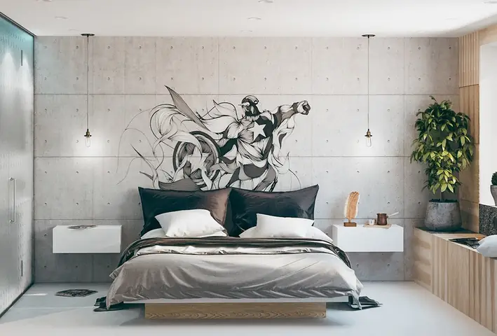 2. Tranh 3D dán tường phòng ngủ cho người lớn