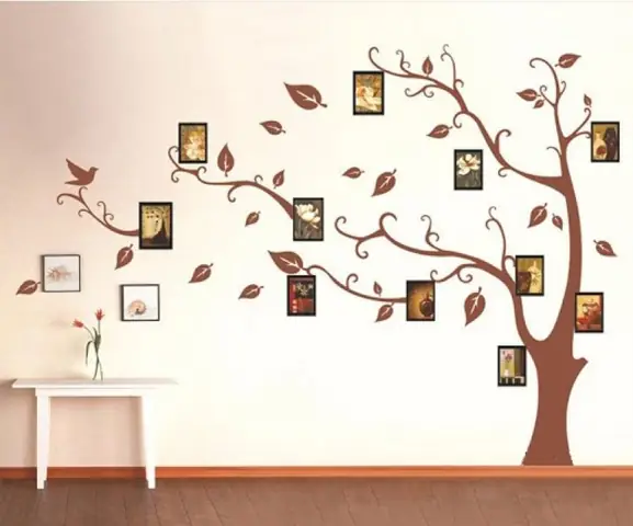 Vẽ cây để trang trí ảnh trong phòng ngủ