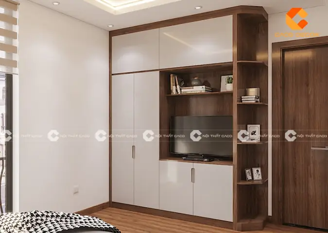 Lựa chọn tủ áo phòng ngủ đẹp có kệ tivi: Hướng dẫn chi tiết