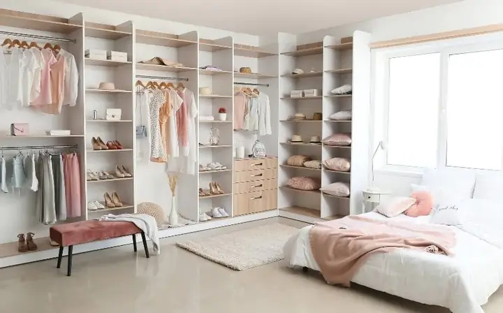 Thiết kế tủ quần áo không cánh hiện đại Thiết kế tủ quần áo không cánh hiện đại