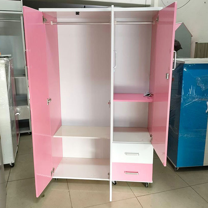 Tủ nhựa màu hồng phù hợp với phòng bé gái và những người yêu thích sự nữ tính