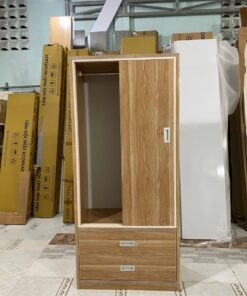 Tủ quần áo nhựa cửa lùa kịch trần hiện đại