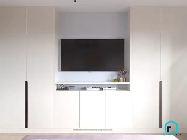 tủ quần áo phòng ngủ kệ tivi