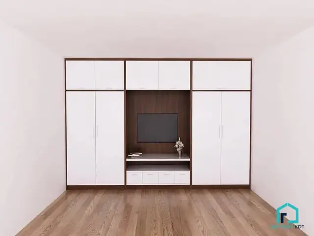 tủ quần áo phòng ngủ kệ tivi