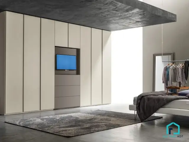 tủ quần áo phòng ngủ kệ tivi