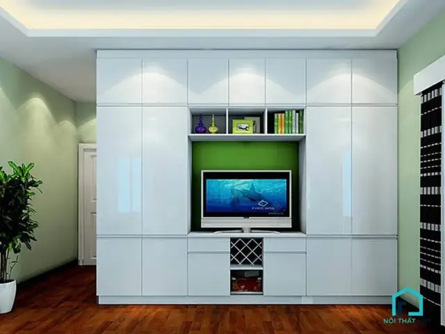 tủ quần áo phòng ngủ kệ tivi