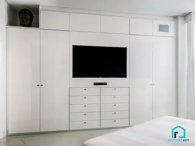 tủ quần áo phòng ngủ kệ tivi