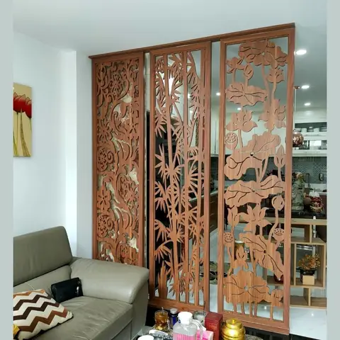 Vách CNC bằng gỗ công nghiệp