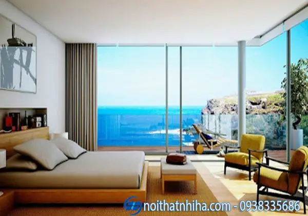 6.Một số mẫu vách ngăn kính cường lực phòng ngủ đẹp