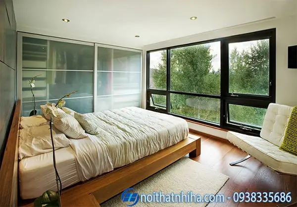 6.Một số mẫu vách ngăn kính cường lực phòng ngủ đẹp