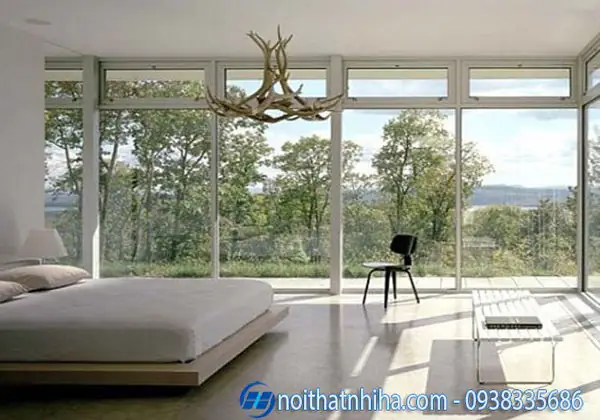 6.Một số mẫu vách ngăn kính cường lực phòng ngủ đẹp