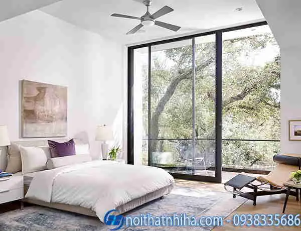 Vách ngăn kính cường lực phòng ngủ