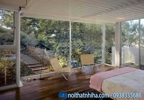 6.Một số mẫu vách ngăn kính cường lực phòng ngủ đẹp