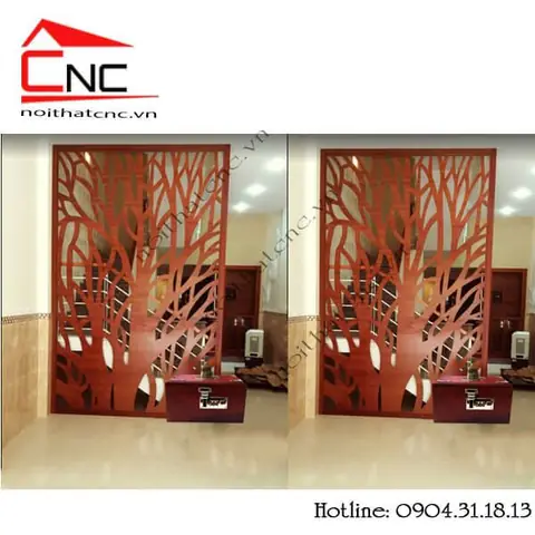 vách ngăn phòng ngủ và phòng thờ