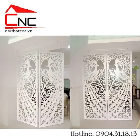 vách ngăn phòng ngủ và phòng thờ