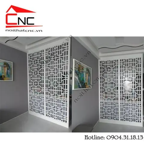 vách ngăn phòng ngủ và phòng thờ