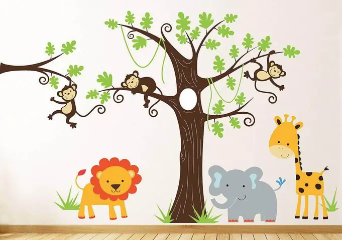 3.2. Vẽ tường phòng ngủ cute giúp bé ngủ ngon và sâu giấc hơn