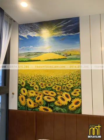 Vẽ tranh tường 3D cho phòng khách, phòng ngủ Vẽ tranh tường 3D cho phòng khách, phòng ngủ
