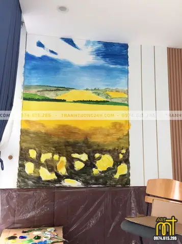 Vẽ tranh tường 3D cho phòng khách, phòng ngủ